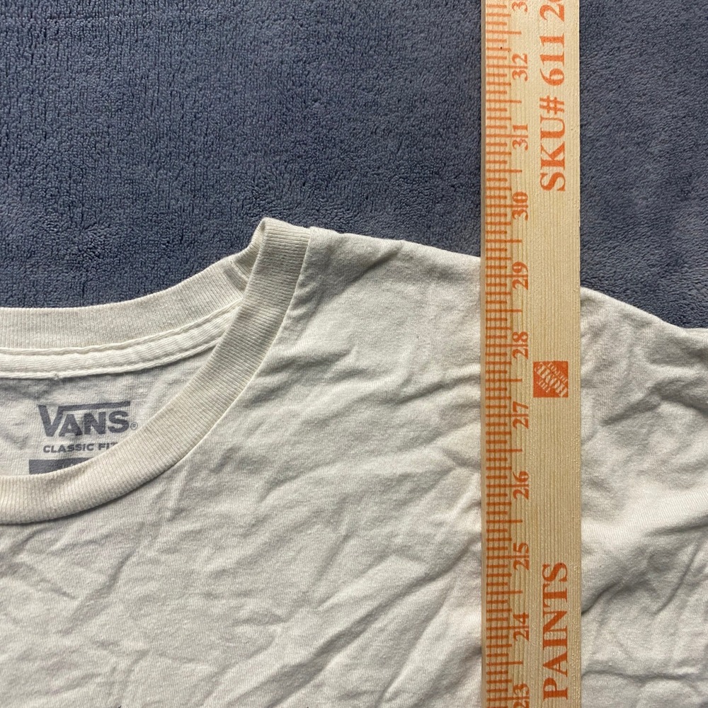 Vans Tshirt Mens Large Classic Fit Forage for Happiness Graphic Cream Skater - Picture 4 of 5